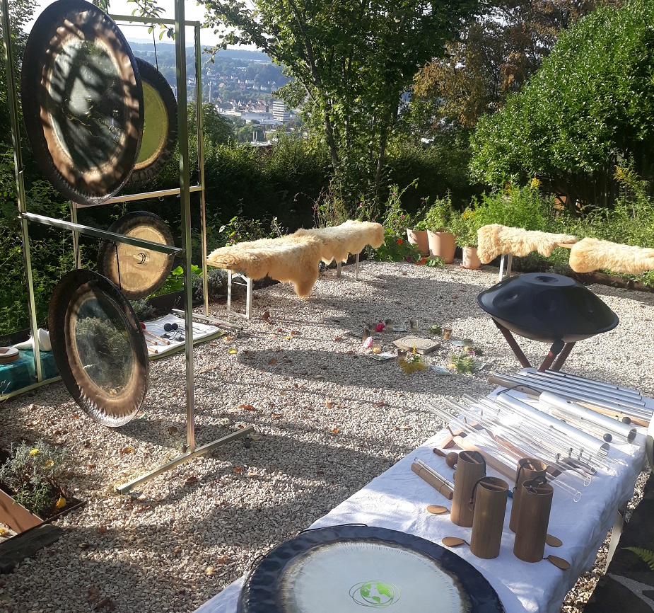 Klang Setup in Petras Kräutergarten